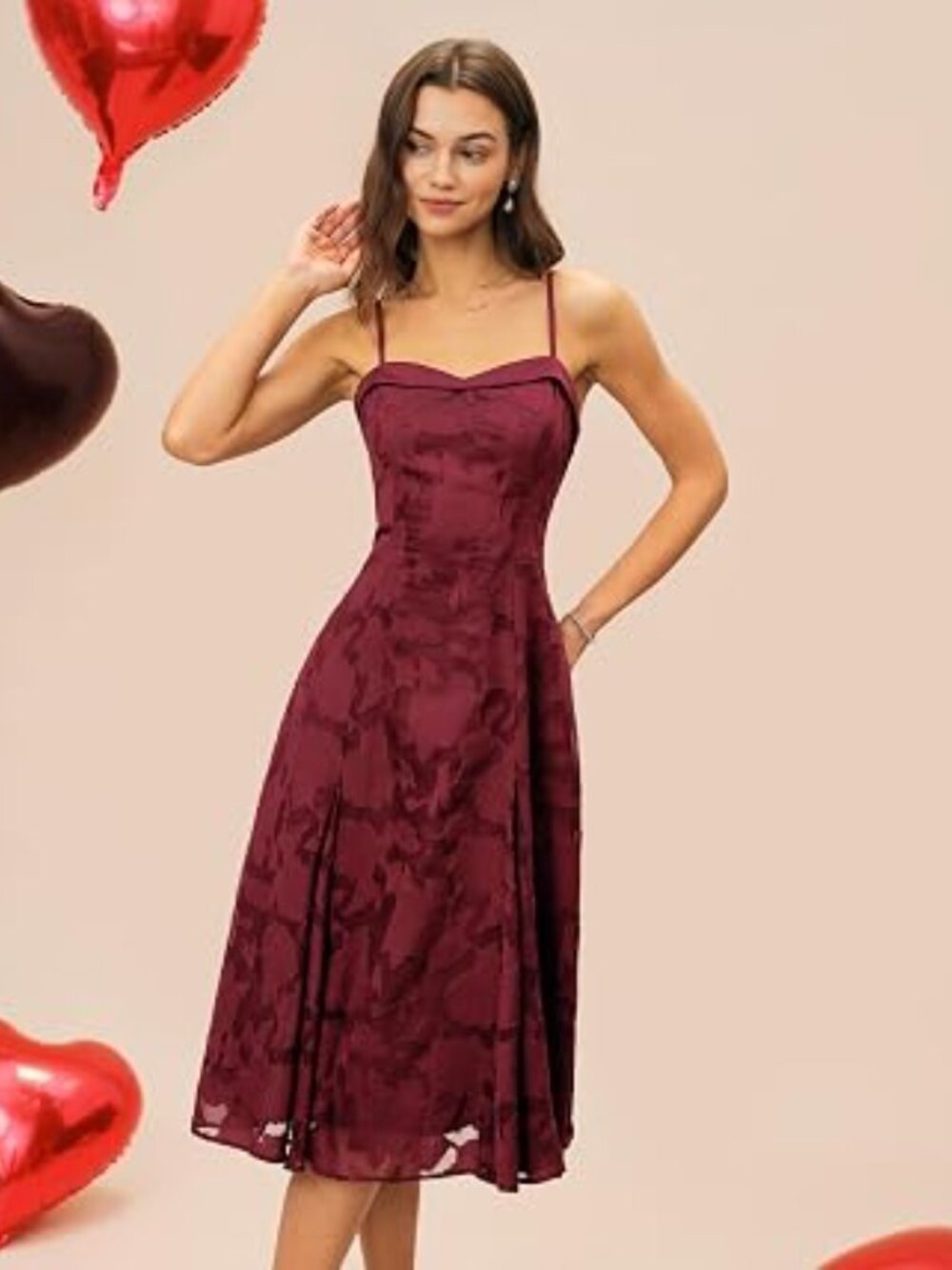 Wedding Guest Dresses for Women Chiffon Sleeveless Midi Dress XL